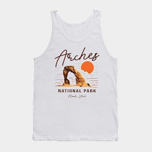 Retro Vintage Moab Utah, Arches National Park Vacation, Camping Mom, Hiking Gift, Adventure Awaits, Outdoor Lover, Desert Camping, Fathers Day Gift, Tank Top